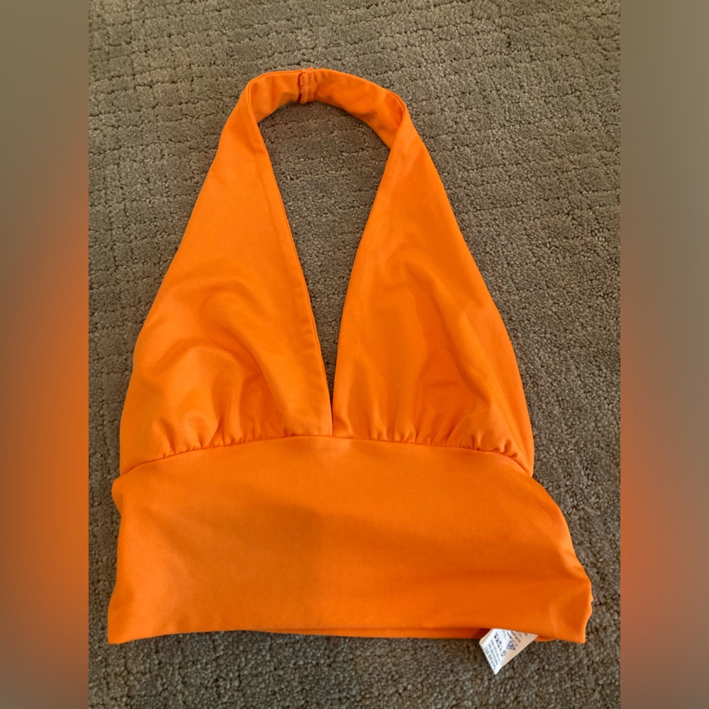 Orange Halter Top